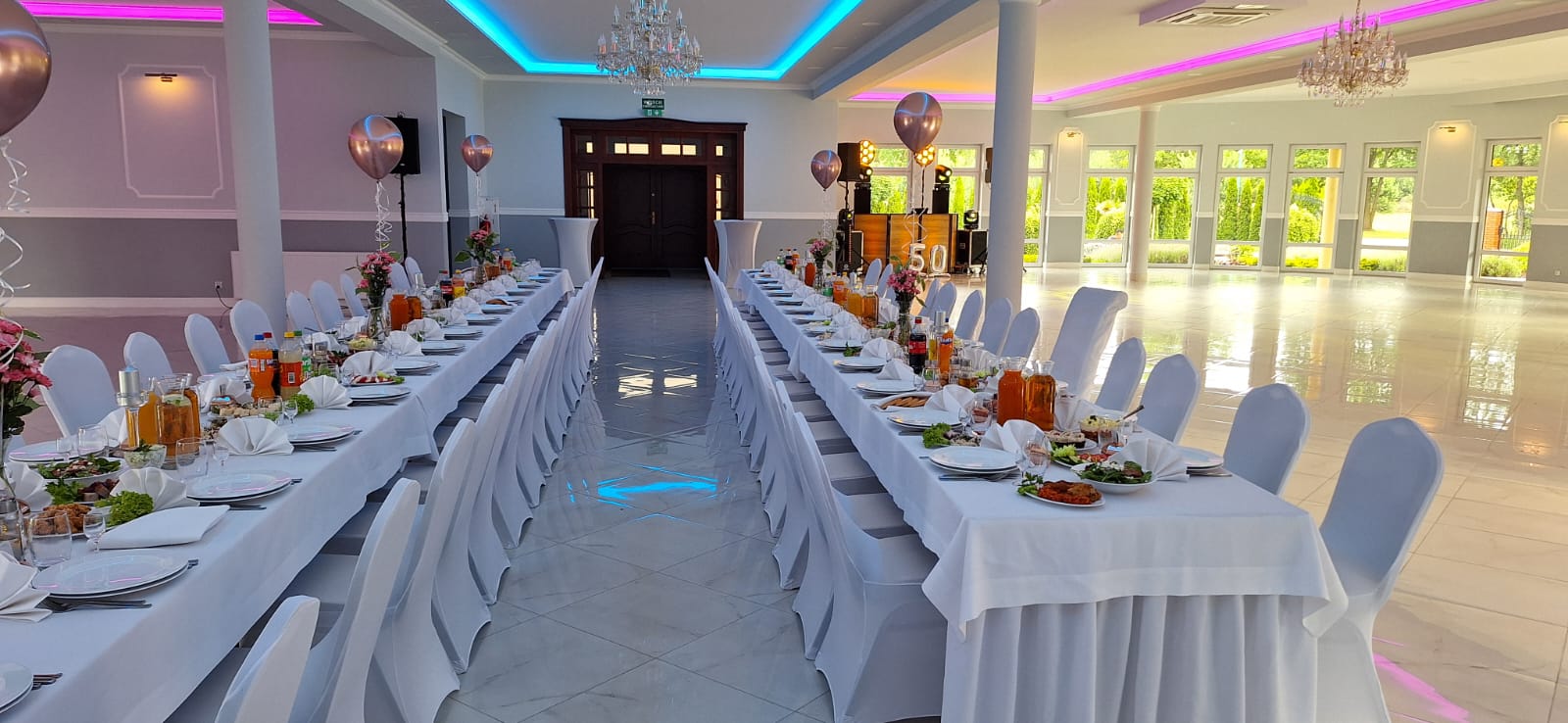 Sala Glamour Mazowsze - przyjęcie 25, kryształy i parkiet