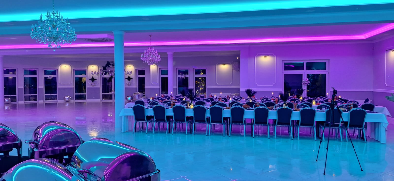 Sala Bankietowa Glamour Chroboty - przyjęcie 07, panorama sali głównej